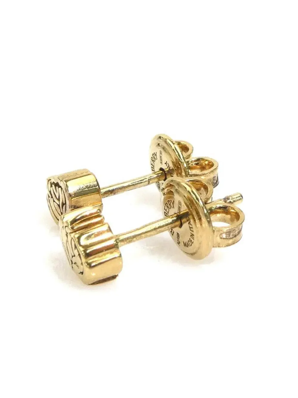Auth Burberry Pierce Earrings Gold #302615B17B